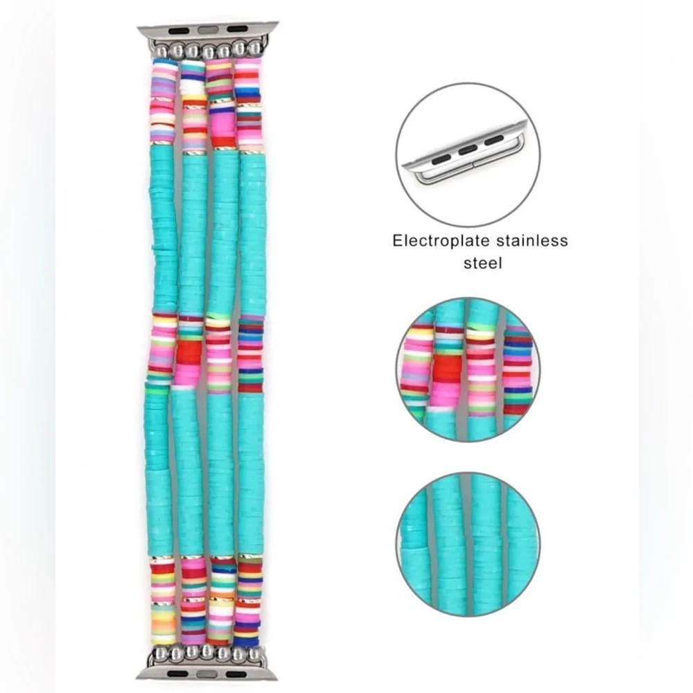 1pc Beaded Watchband Compatible With Apple Watch 38/40/41 - #428